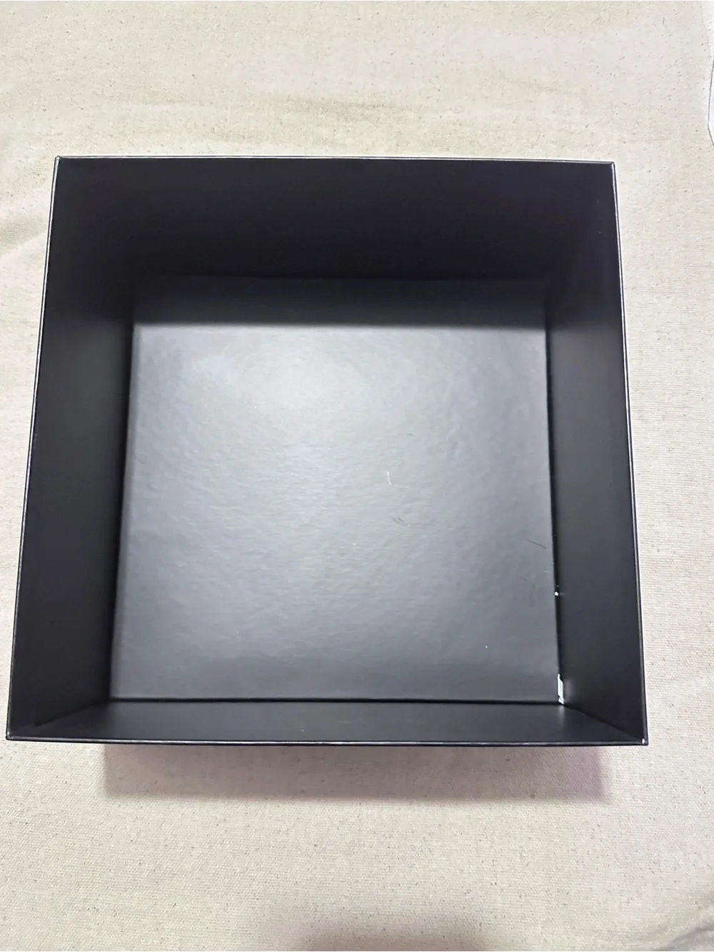CHANEL | Box | Medium White Box with Black Logo Trim